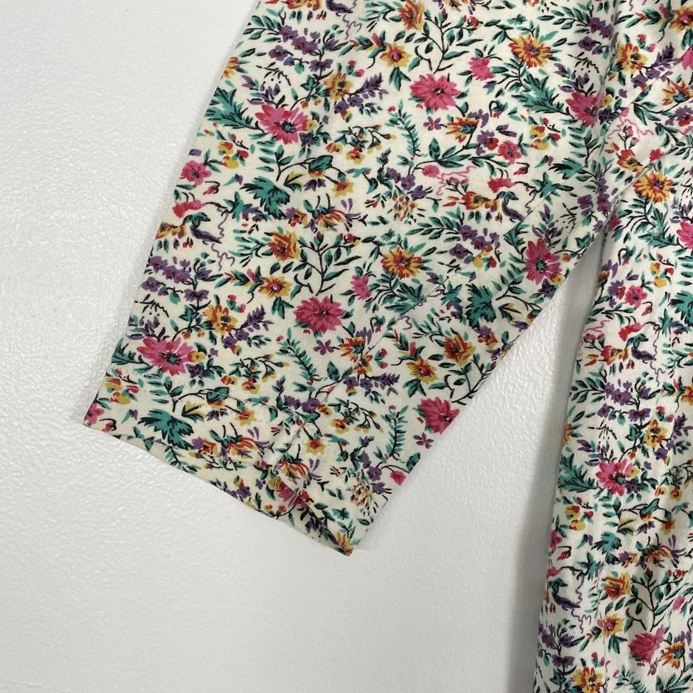 Victorias Secret Sleepshirt Womens Medium Floral 3/4‎ Sleeve Cotton Sleepwear